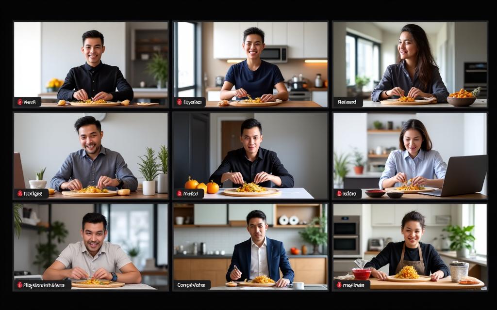Corporate team building virtual Filipino cooking event